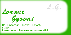 lorant gyovai business card