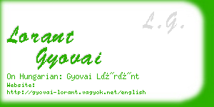 lorant gyovai business card